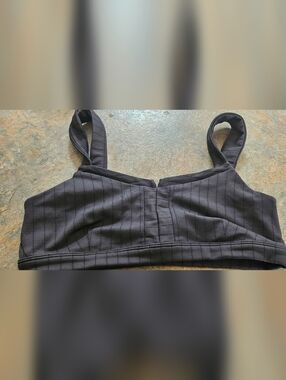 ALO Pinstripe Cropped Bra